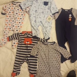 Lot of 6-9 month baby sleeper pjs